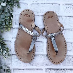 Ugg “Bria” Silver Thongs
